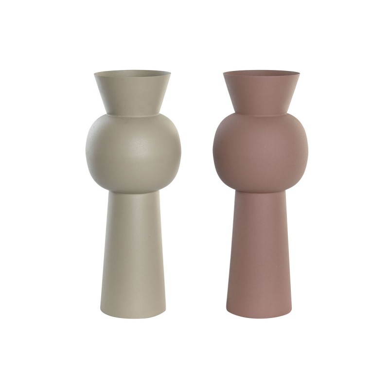 Vase DKD Home Decor Beige Pink Iron...