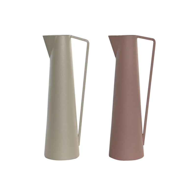 Vase DKD Home Decor Beige Pink Iron...