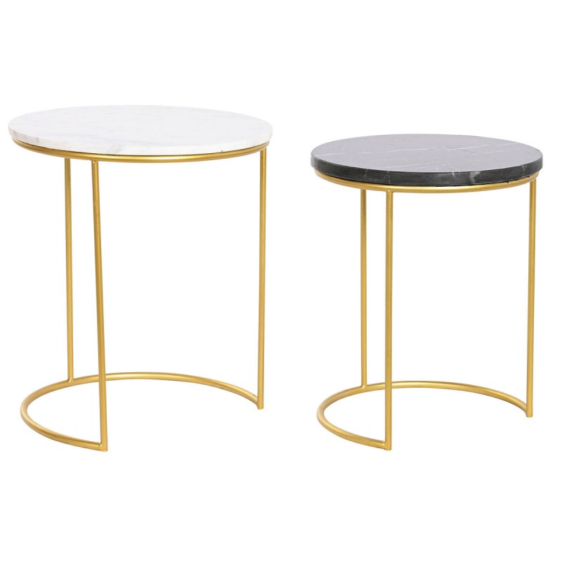 Jeu de 2 tables DKD Home Decor Blanc...