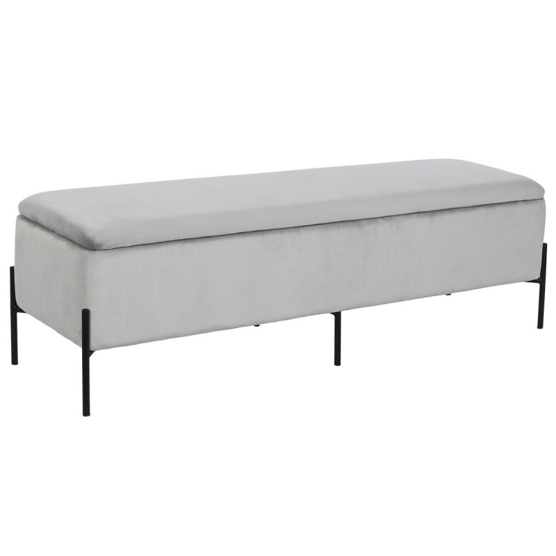 Bench DKD Home Decor Black Grey Metal...