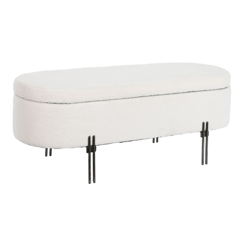 Bench DKD Home Decor White Metal 120...