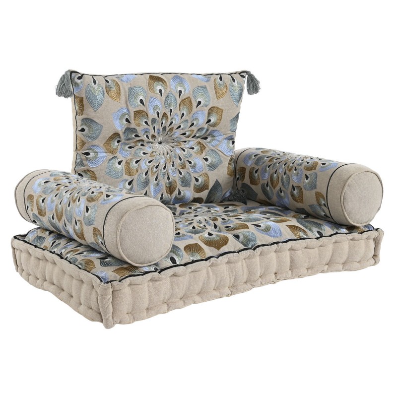 Armchair DKD Home Decor Blue Beige 90...