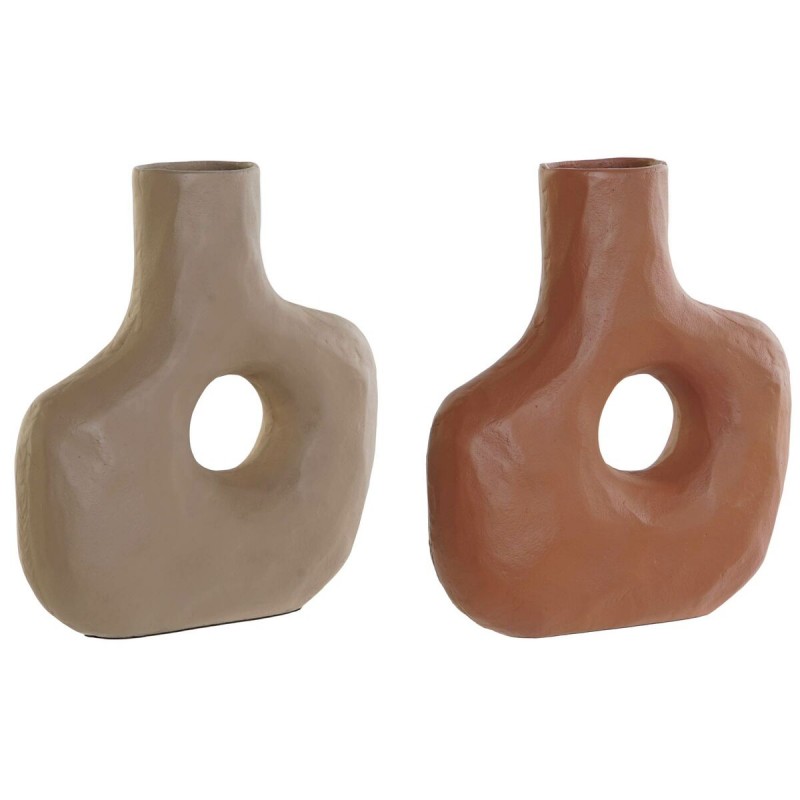 Jarrón DKD Home Decor Beige Terracota...