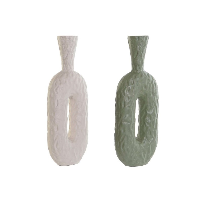 Vaas DKD Home Decor Wit Groen...