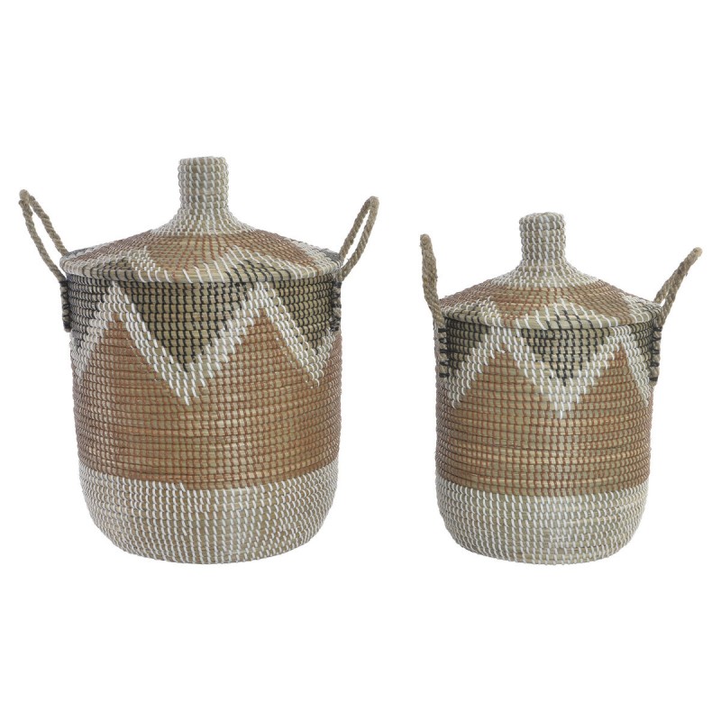 Basket set DKD Home Decor White Brown...