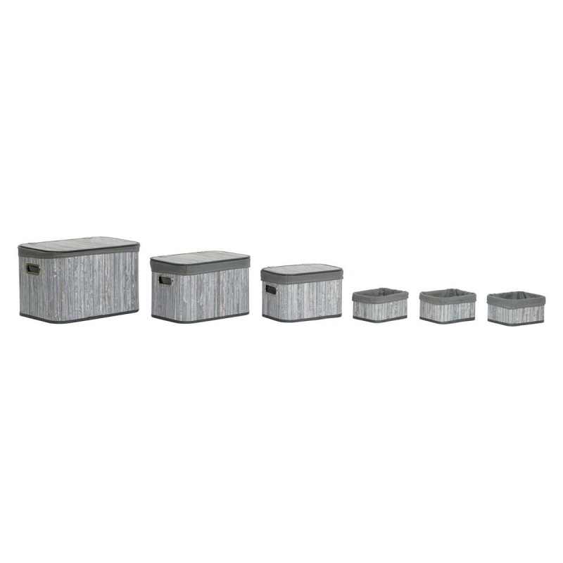 Basket set DKD Home Decor White Grey...