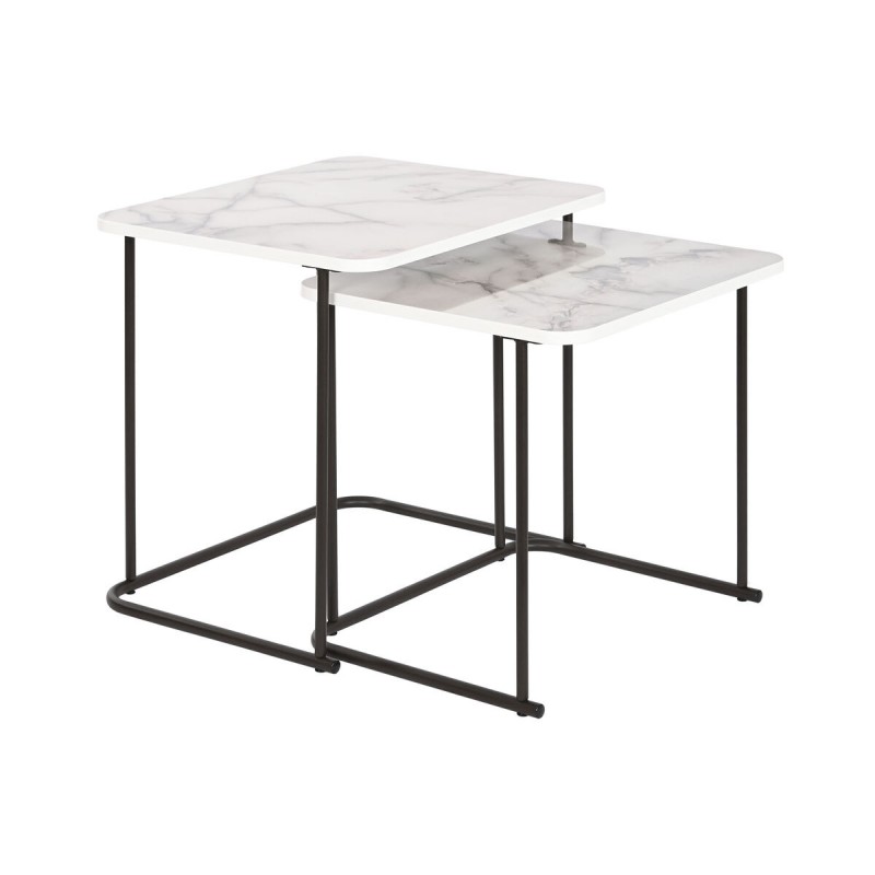 Jeu de 2 tables DKD Home Decor Blanc...