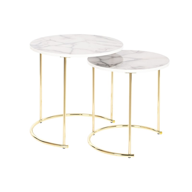 Jeu de 2 tables DKD Home Decor Blanc...