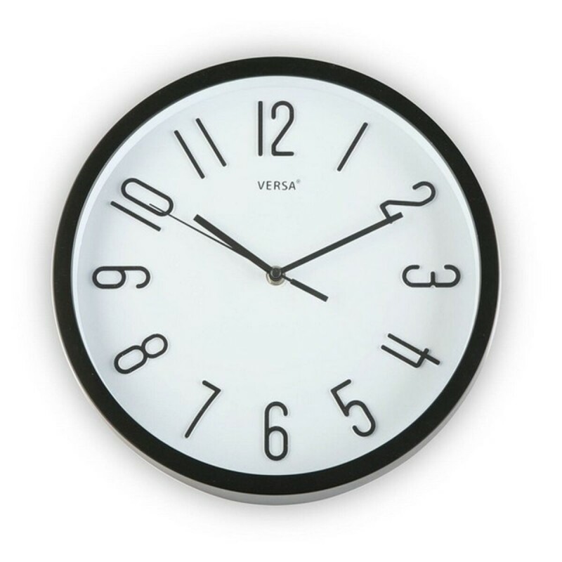 Horloge Murale Versa Noir Plastique...