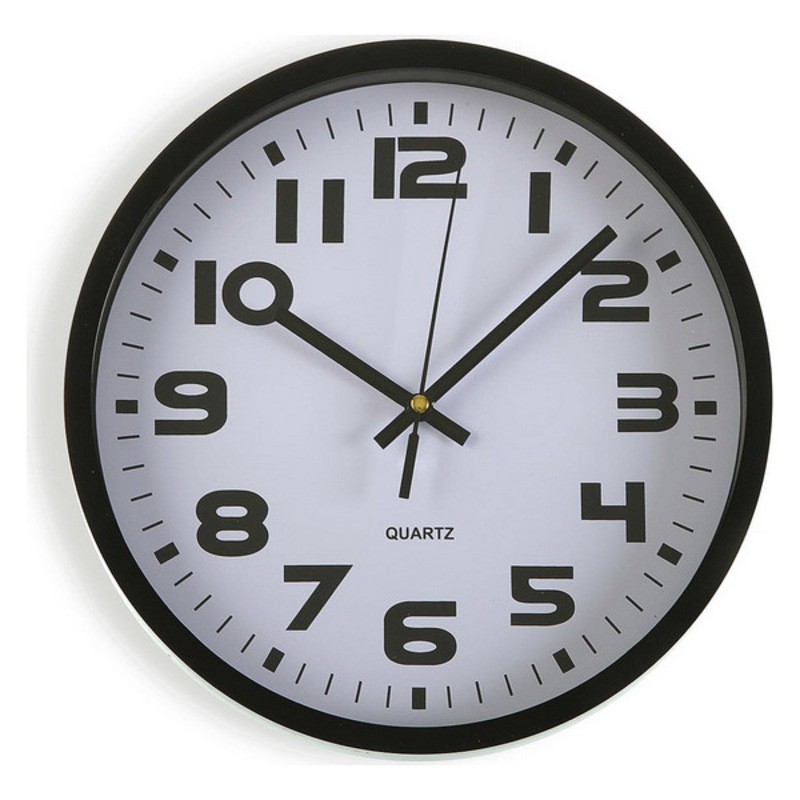 Wall Clock Versa Black Plastic 3,8 x...