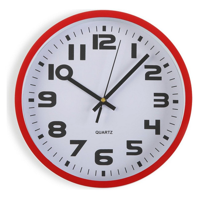 Wall Clock Versa Red Plastic 3,8 x 25...