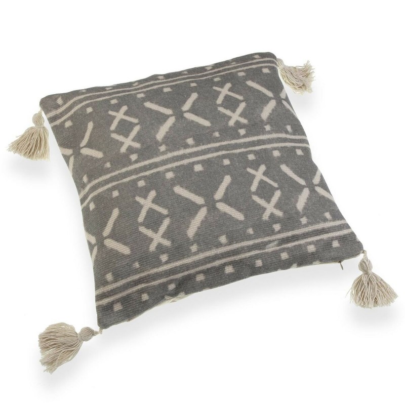 Coussin Versa Gris Pompons 10 x 45 x...