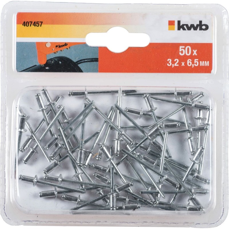 Remaches KWB Ø 3,2 cm 6,5 mm 50...