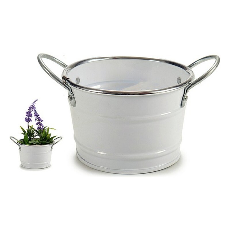 Planter 49089 Silver White Metal