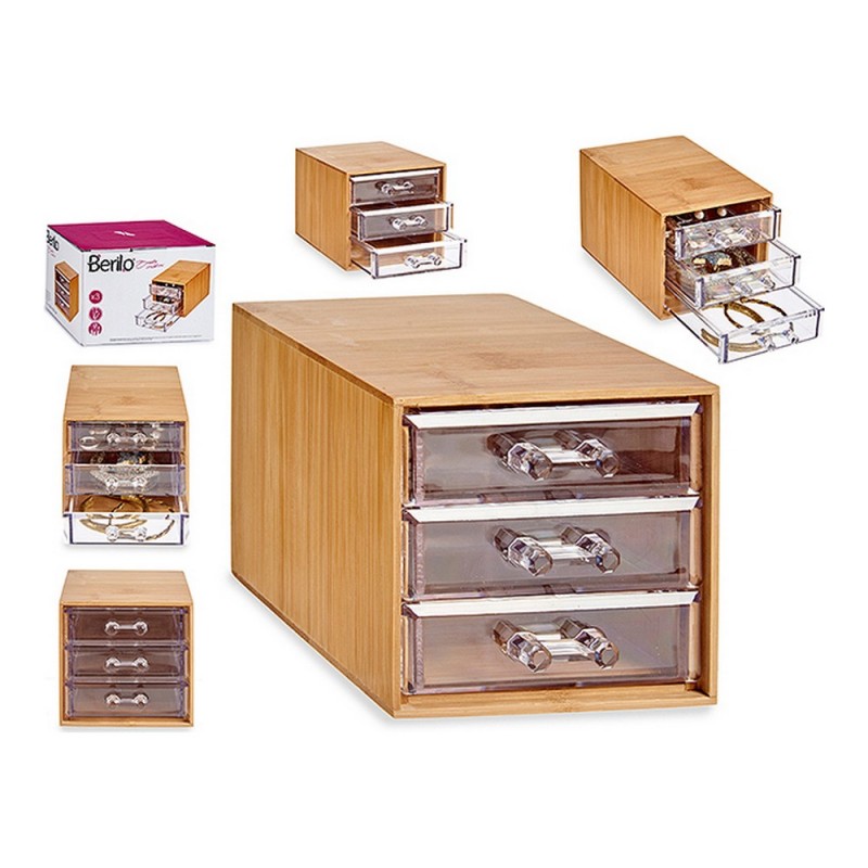 Jewelry box Brown Transparent Bamboo...