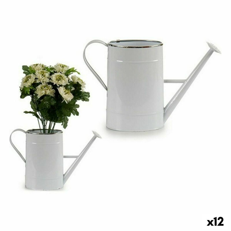 Decorative watering can Metal White...