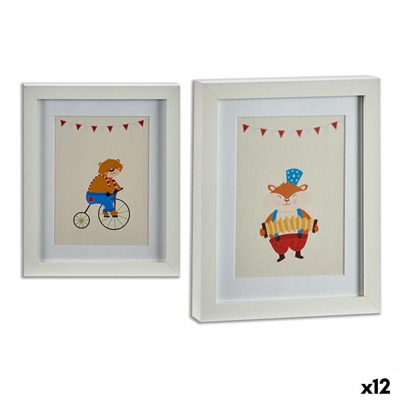 Schilderij Circus Hout Wit Glas (23 x...