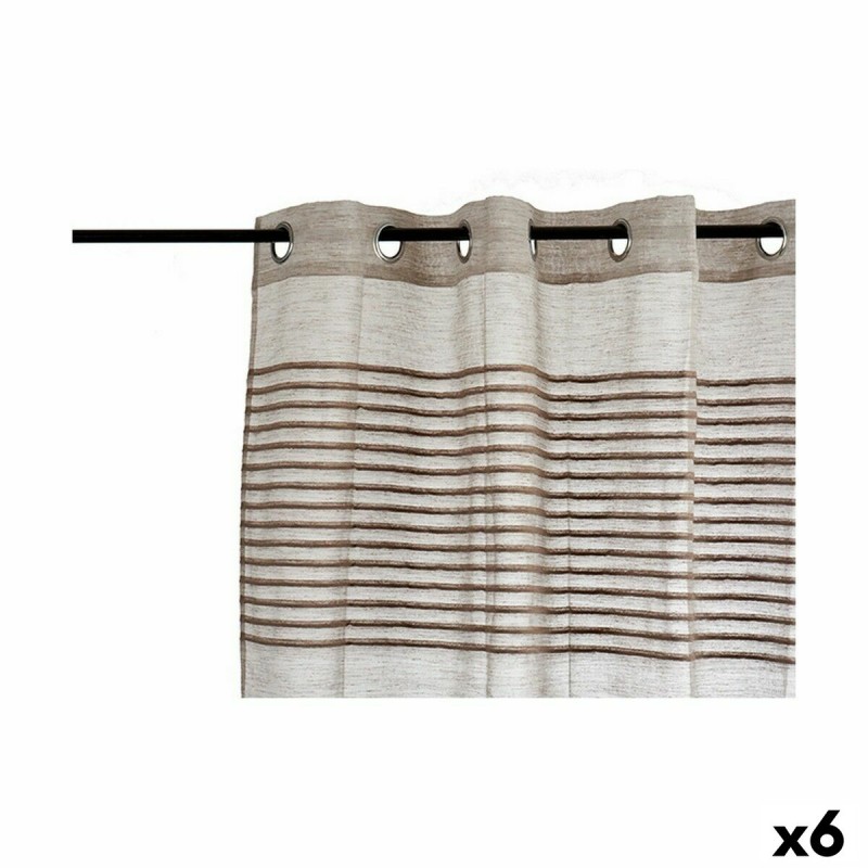 Curtain Stripes Brown 6 Units (140 x...