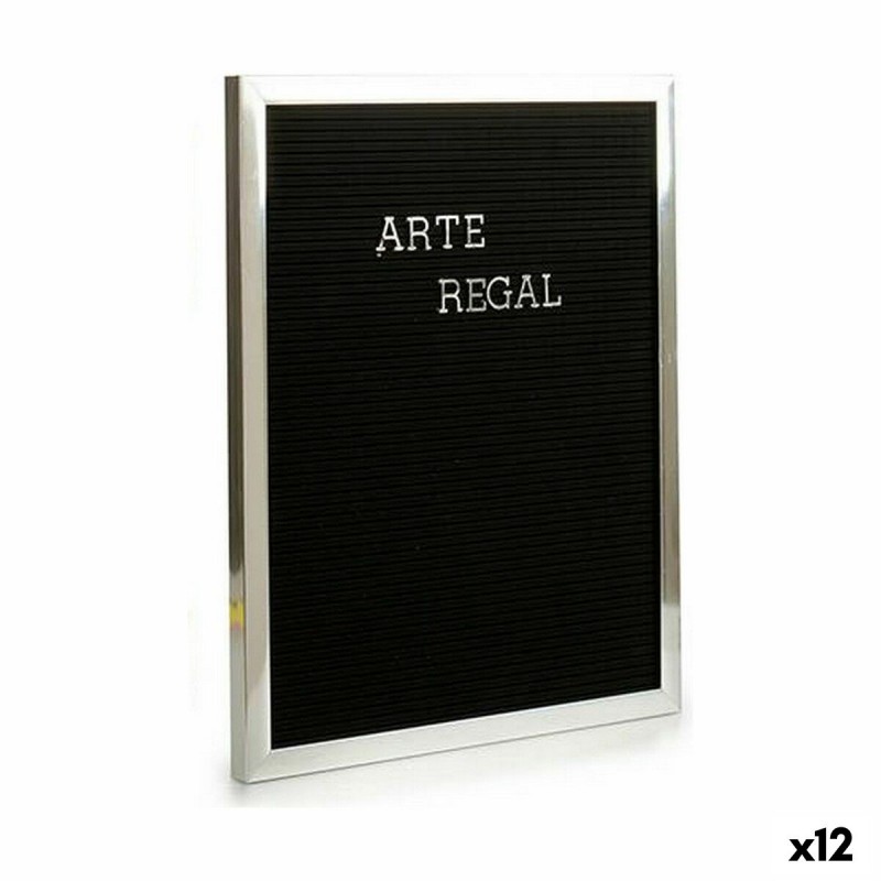 Cuadro Plateado Negro Panel 144...