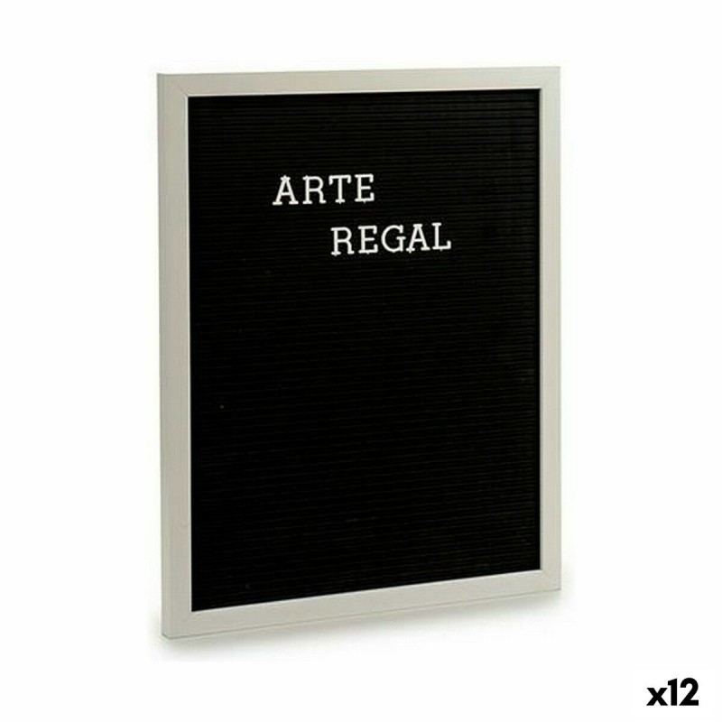 Cuadro Negro Blanco Panel 144 Letras...