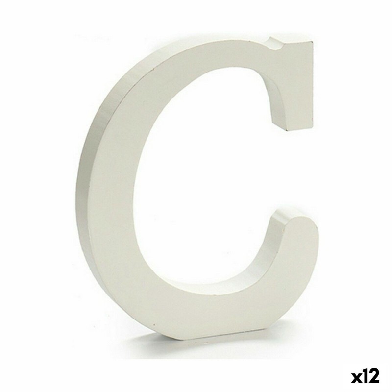 Letter C Wood White (1,8 x 21 x 17...