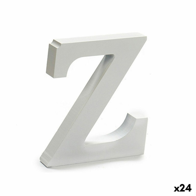 Letra Z Madera Blanco (2 x 16 x 14,5...