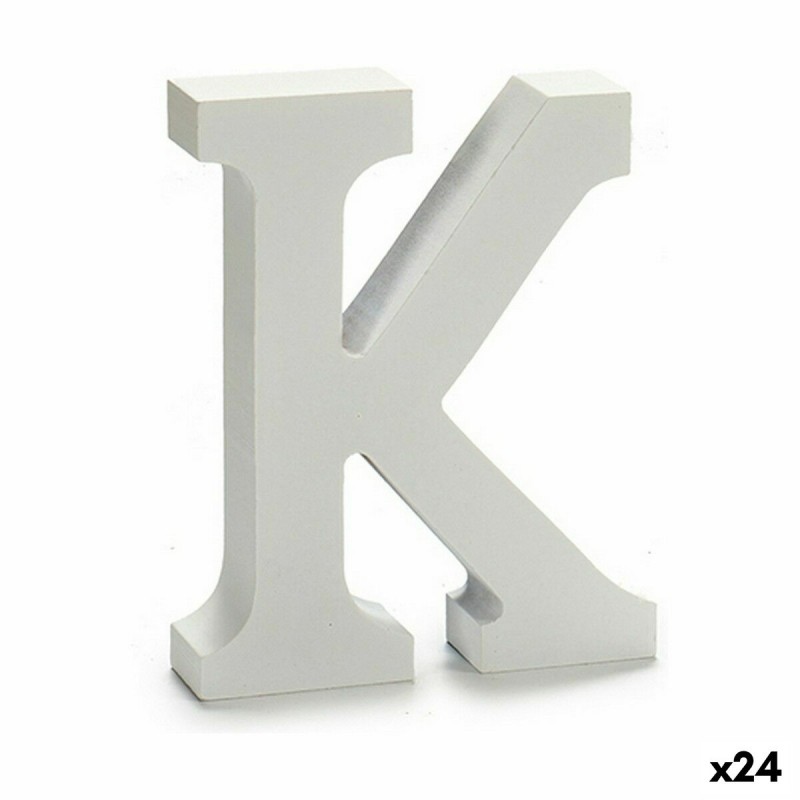 Letra K Madera Blanco (2 x 16 x 14,5...