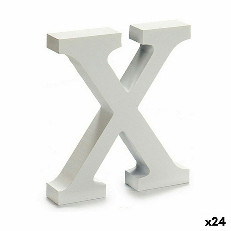 Letra X Madera Blanco (2 x 16 x 14,5...