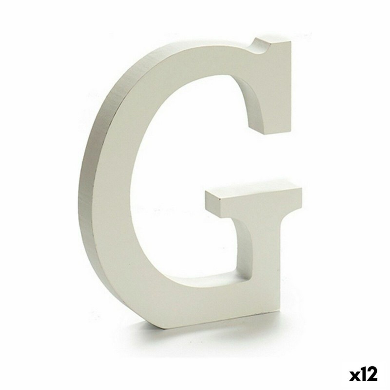 Letter G Wood White (1,8 x 21 x 17...