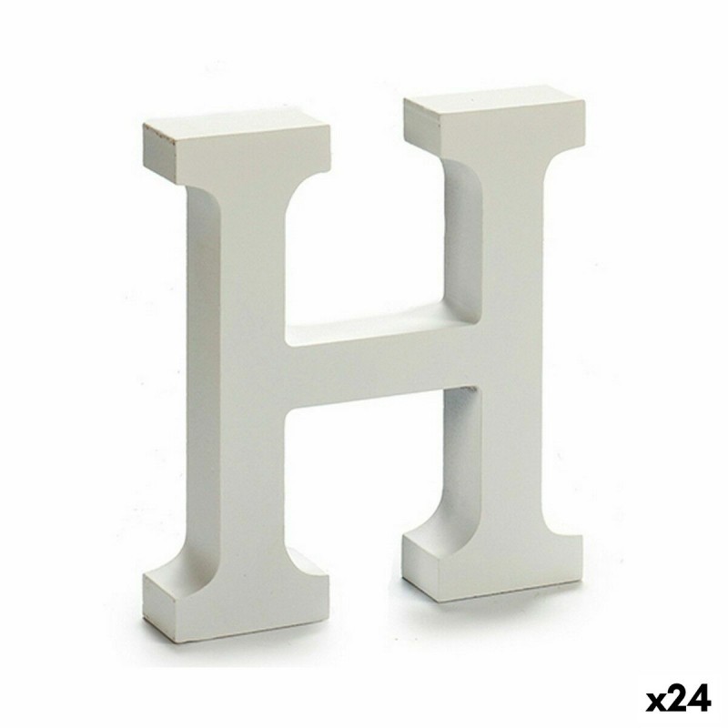 Letter H Wood White (2 x 16 x 14,5...