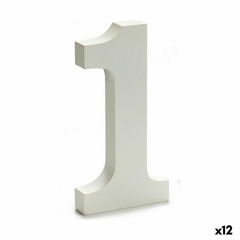 Numeri 1 Legno Bianco (1,8 x 21 x 17...