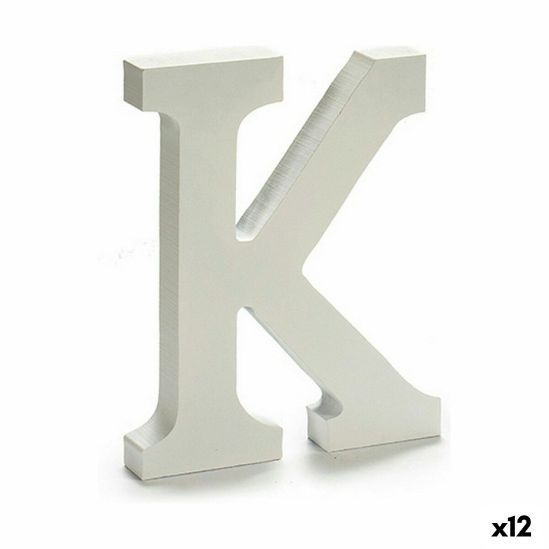 Letra K Madera Blanco (1,8 x 21 x 17...