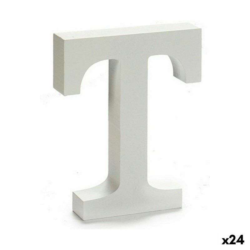 Letter T Wood White (2 x 16 x 14,5...