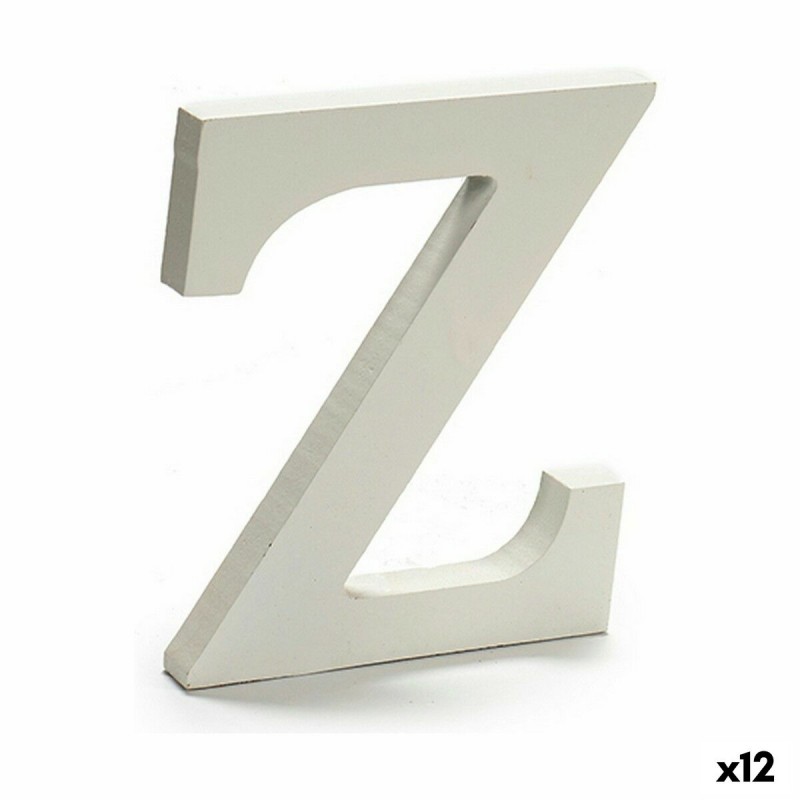 Lettera Z Legno Bianco (1,8 x 21 x 17...