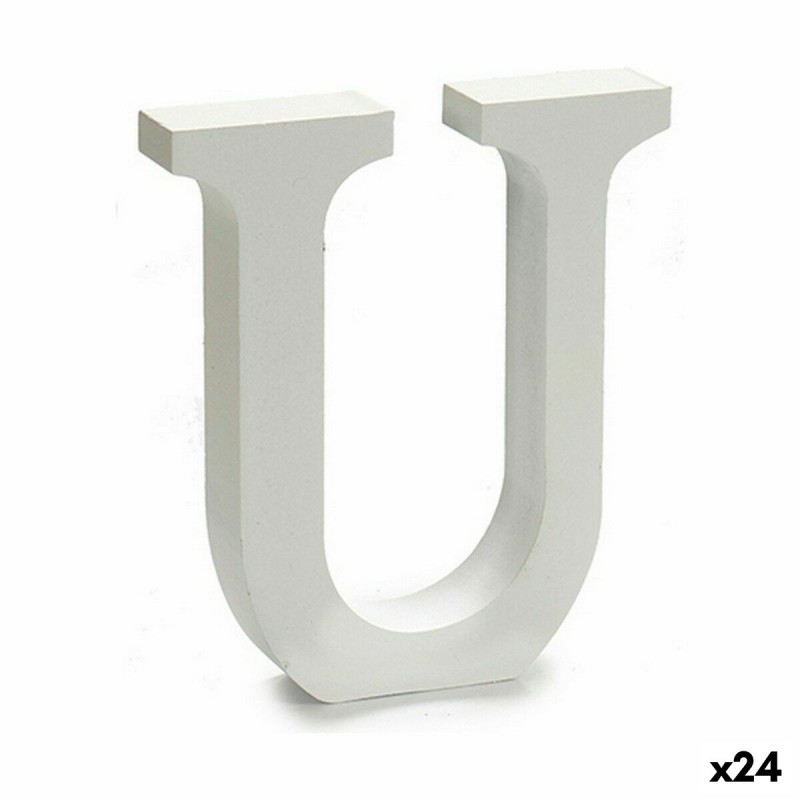 Letter U Wood White (2 x 16 x 14,5...