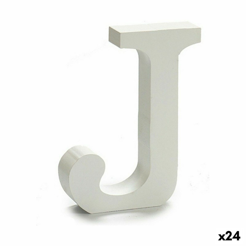 Lettera J Legno Bianco (2 x 16 x 14,5...