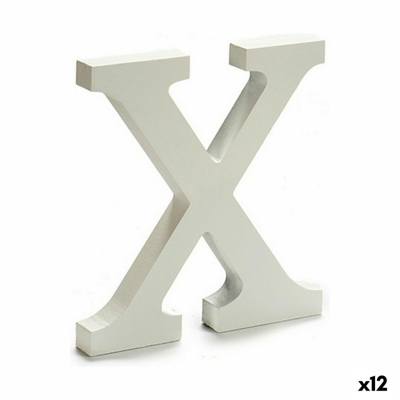 Lettera X Legno Bianco (1,8 x 21 x 17...