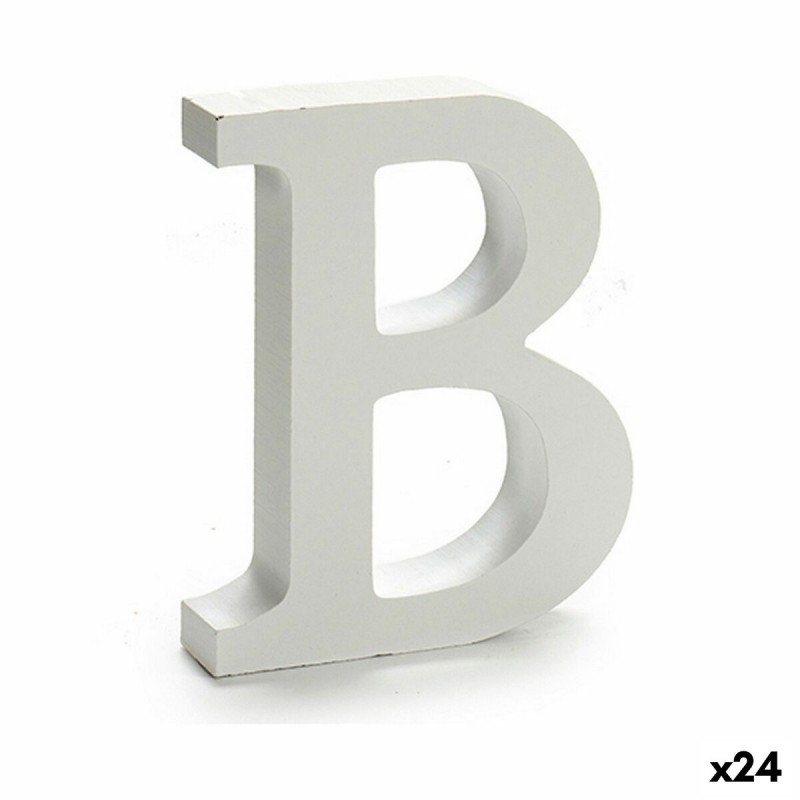 Lettera B Legno Bianco (2 x 16 x 14,5...