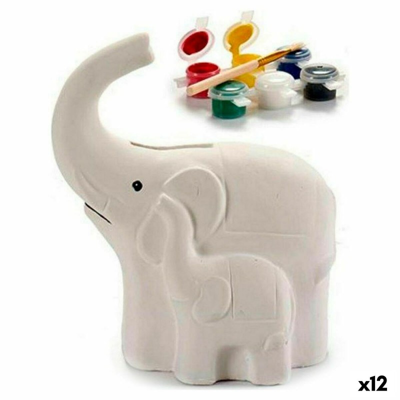 Money box Elephant Ceramic White (8,3...