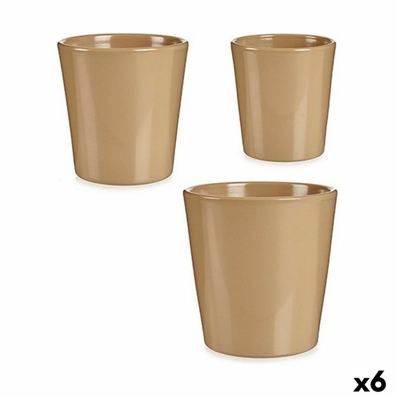 Set de pots Beige Argile (6 Unités)