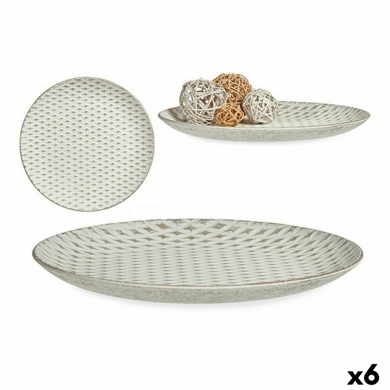 Decorative Plate 35 x 3 x 35 cm White...