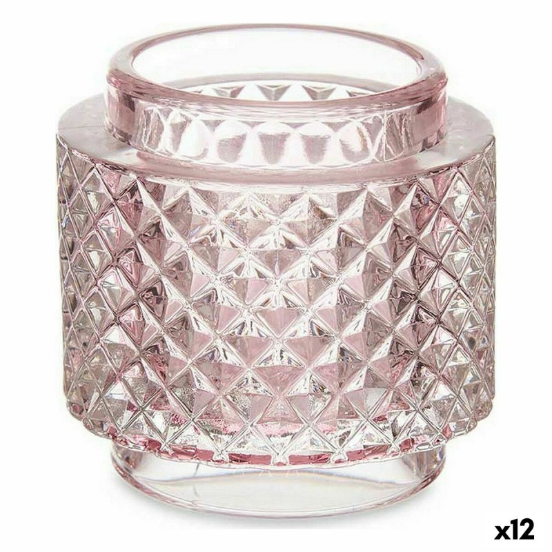 Bougeoir Rose verre (9 x 8,8 x 9 cm)...