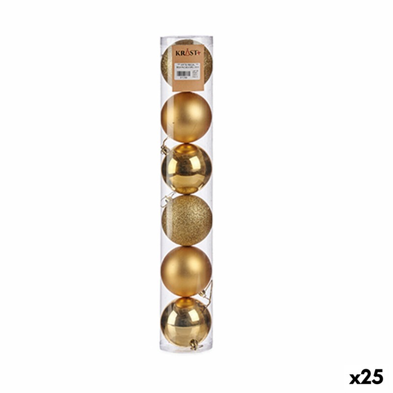 Set kerstballen Gouden Plastic 8 x 9...