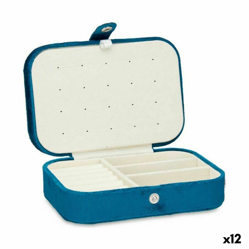 Caja-Joyero Azul Terciopelo (16,2 x 6...