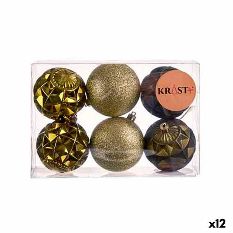 Lot de boules de Noël Ø 7 cm Vert PVC...