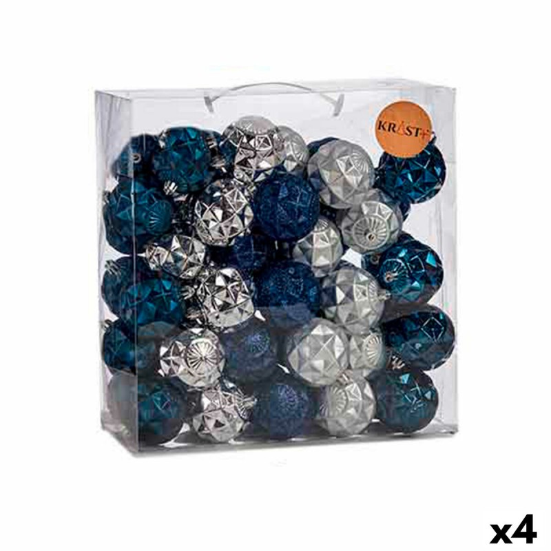 Set kerstballen Ø 7 cm Zilverkleurig...