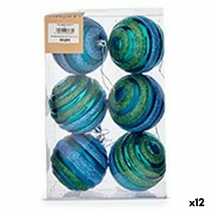 Set kerstballen Ø 8 cm Blauw Groen...