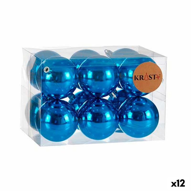 Set kerstballen Blauw Plastic Ø 7 cm...