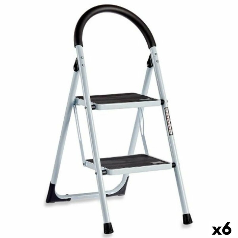 Folding ladder White Black Grey Metal...