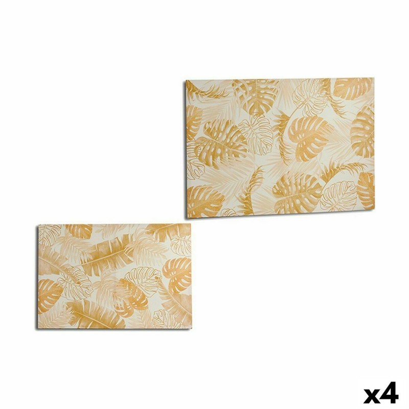 Lienzo Hoja de planta Dorado 120 x 80...